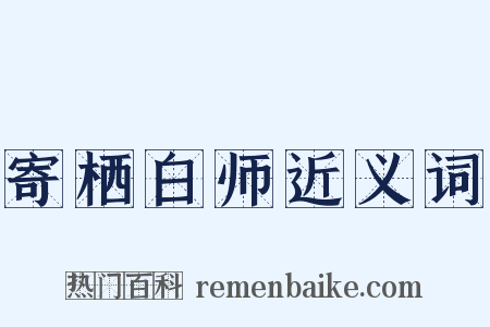 寄栖白师近义词是什么意思的图片